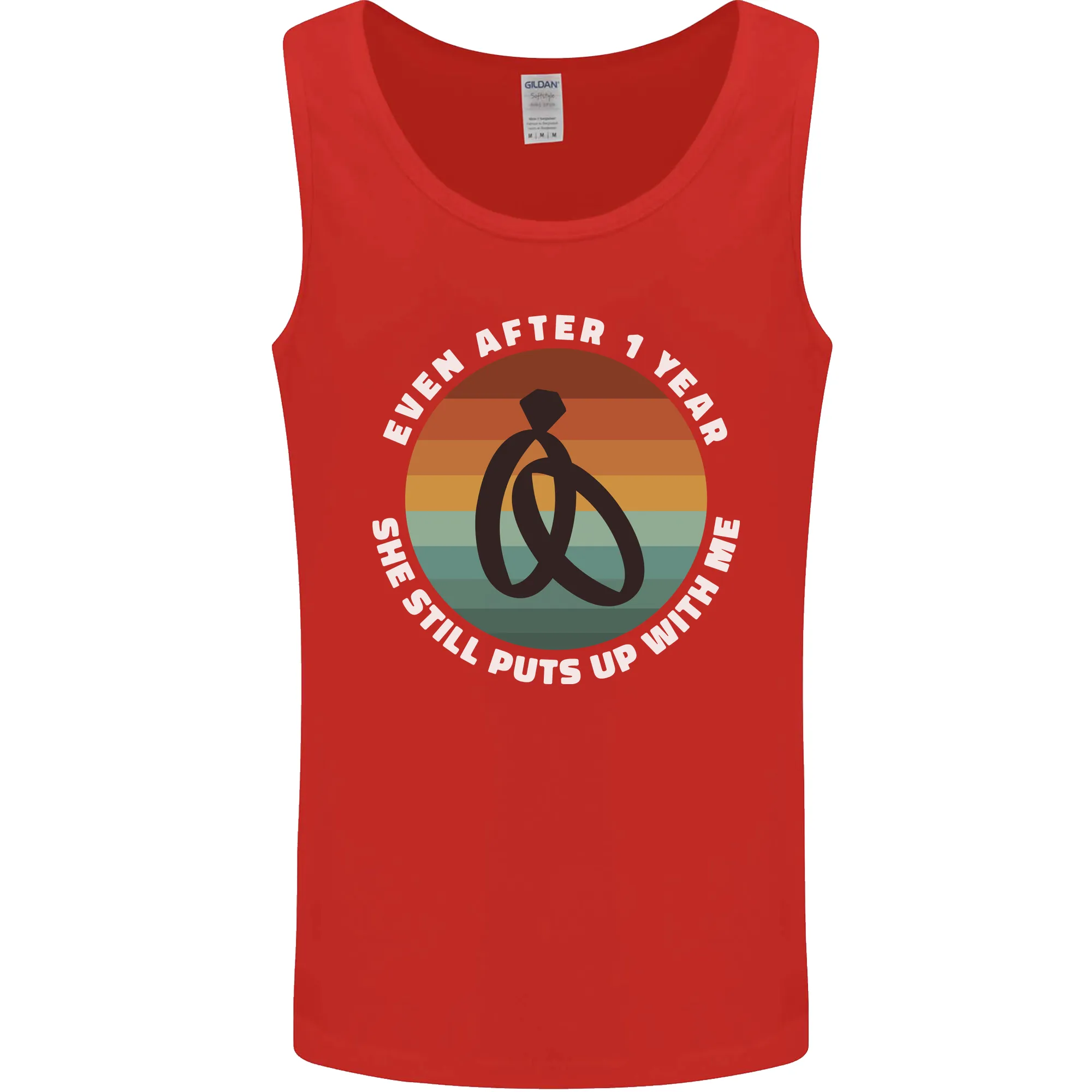 1 Year Wedding Anniversary 1st Marriage Mens Vest Tank Top