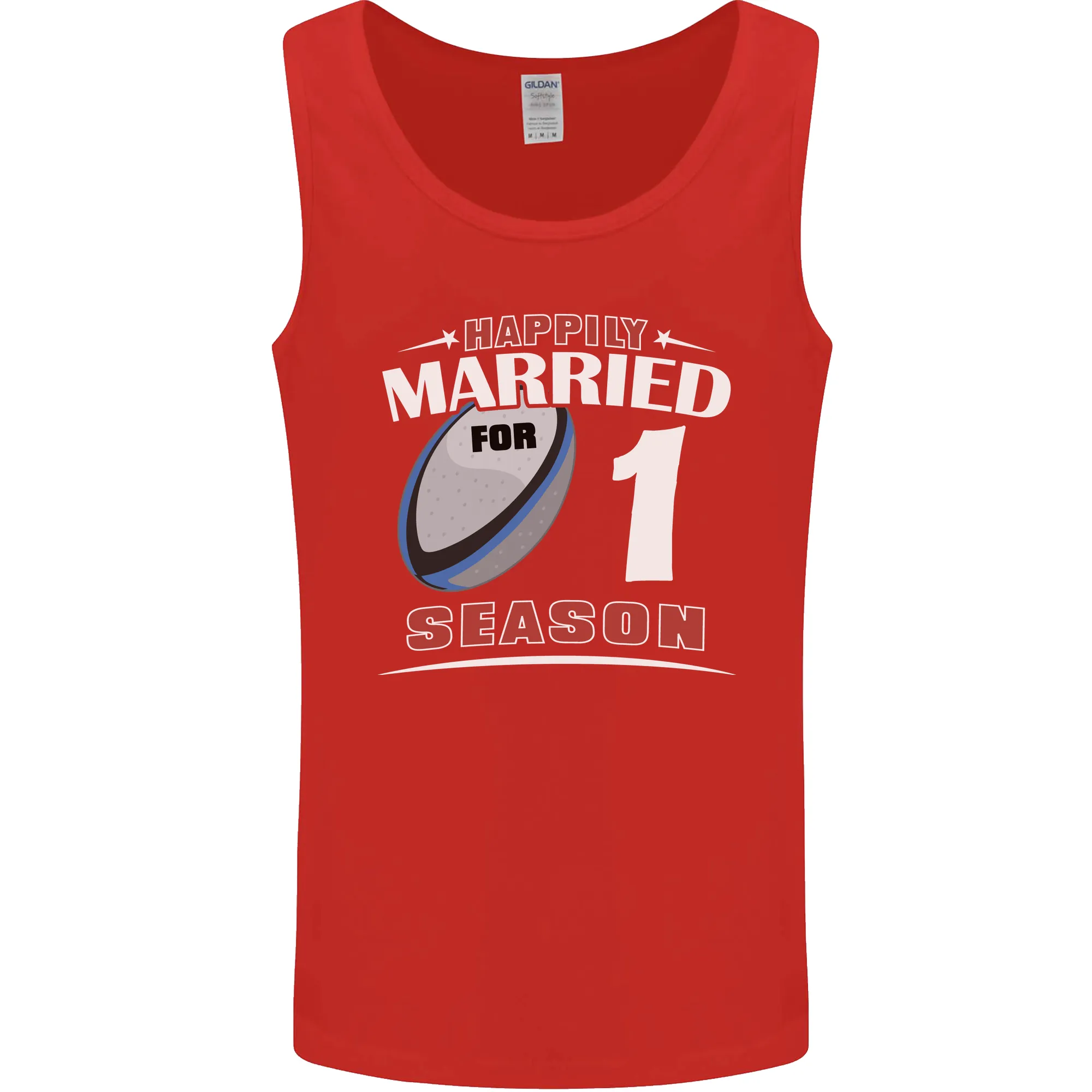 1 Year Wedding Anniversary 1st Rugby Mens Vest Tank Top