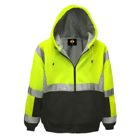 5010-YB-Hi Vis Jacket - Zippered Thermal Sweatshirt