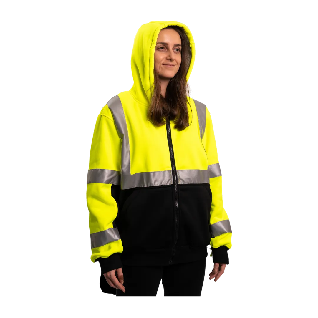 5010-YB-Hi Vis Jacket - Zippered Thermal Sweatshirt