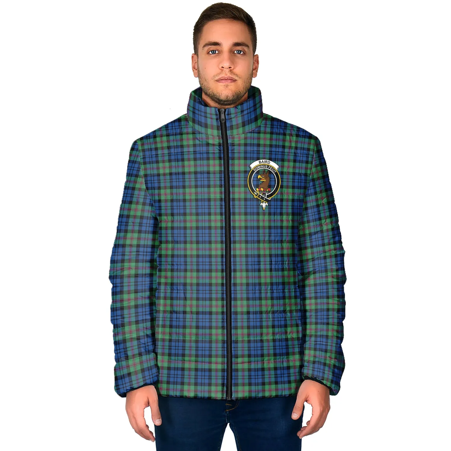 Baird Ancient Tartan Padded Jacket with Family Crest