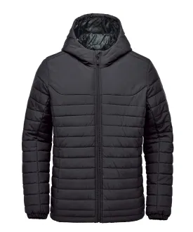 Black - Nautilus quilted hooded jacket