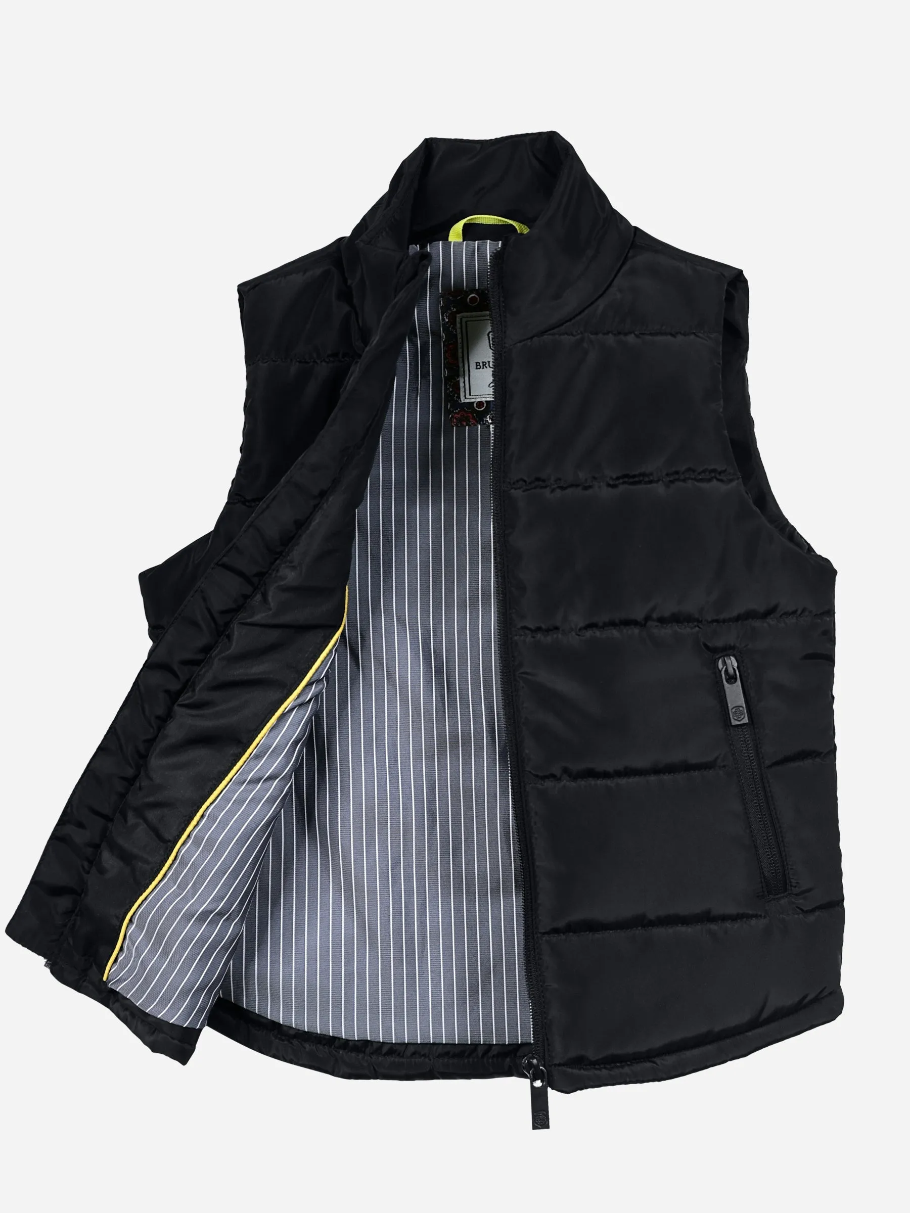 Black Sleeveless Casual Puffer Jacket