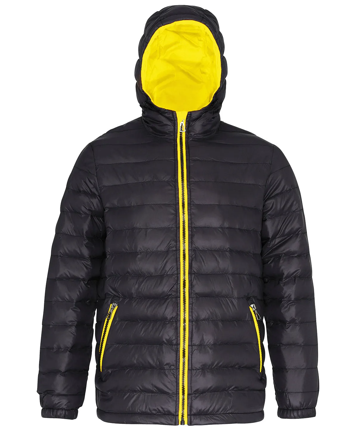 Black/Bright Yellow - Padded jacket