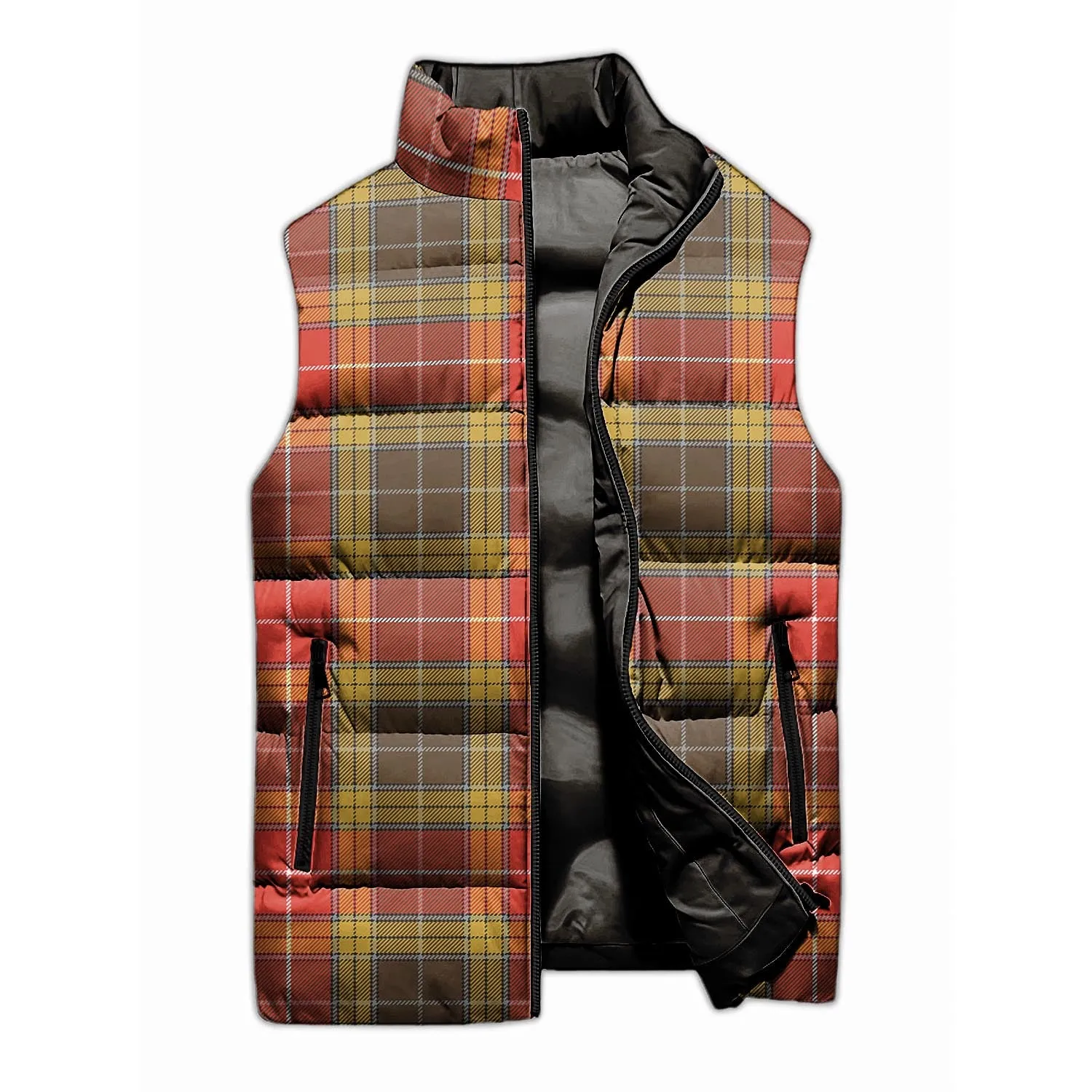 Buchanan Old Set Weathered Tartan Sleeveless Puffer Jacket