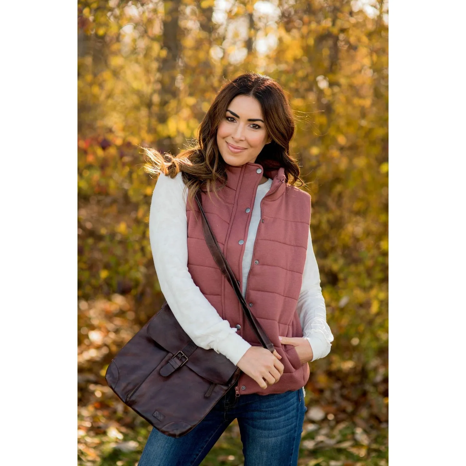 Button Down Puffer Vest