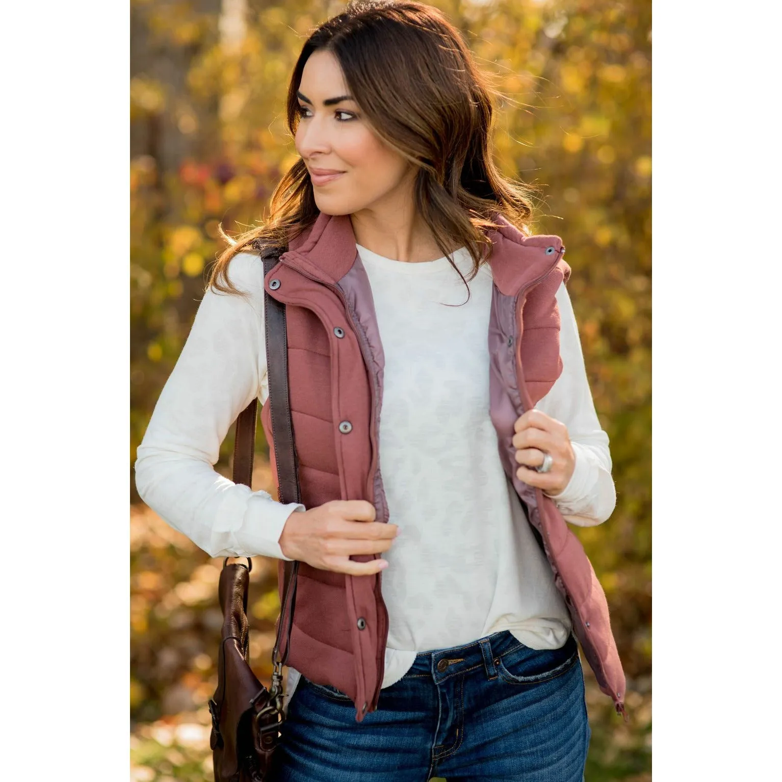 Button Down Puffer Vest