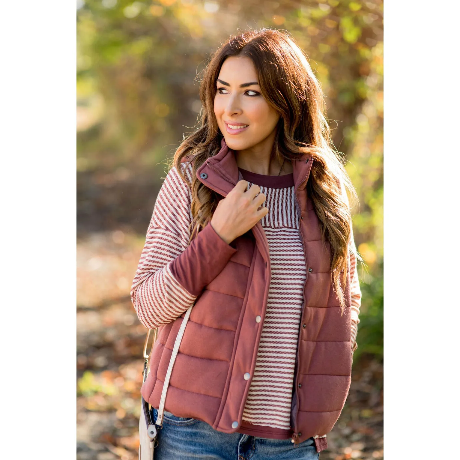 Button Down Puffer Vest