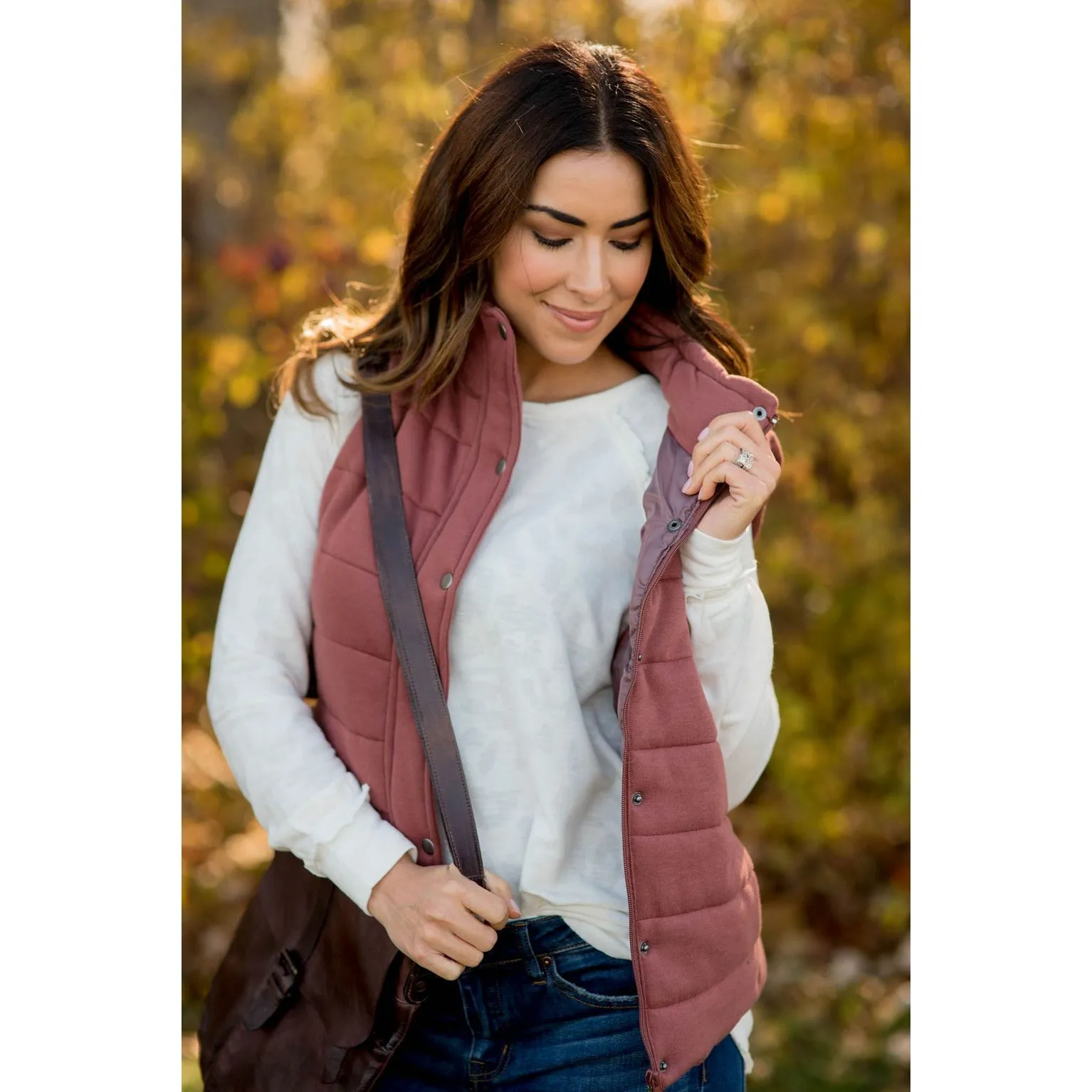 Button Down Puffer Vest