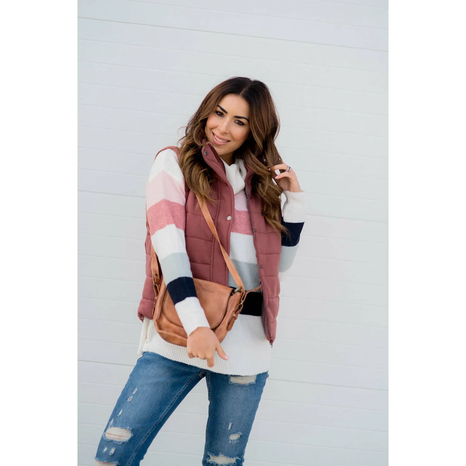 Button Down Puffer Vest