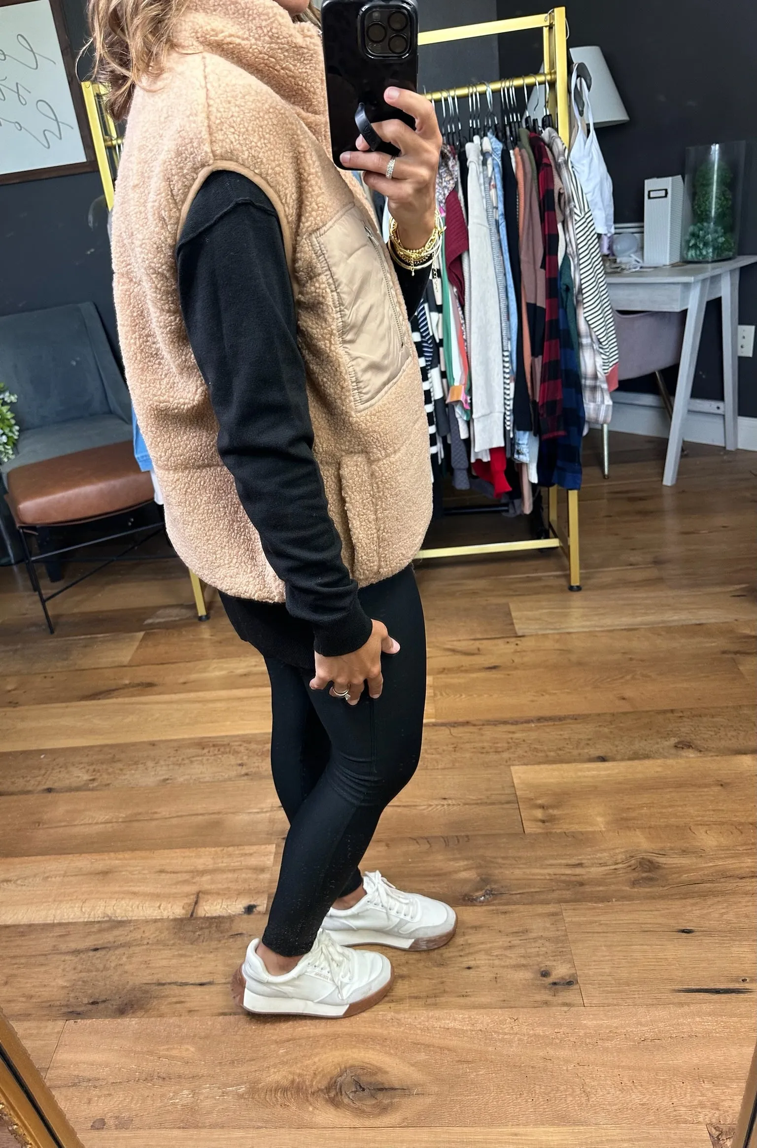 Cozy Time Sherpa Vest - Beige