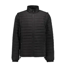 Everest Black Men's Puffer Jacket Removable Arms