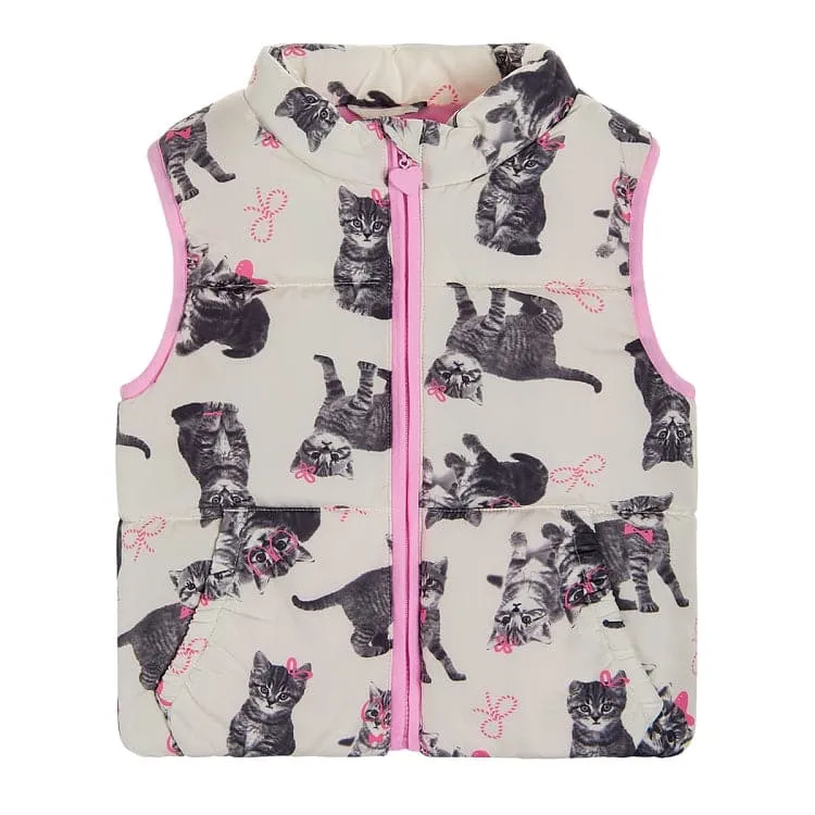 Girls Cat Print Vest