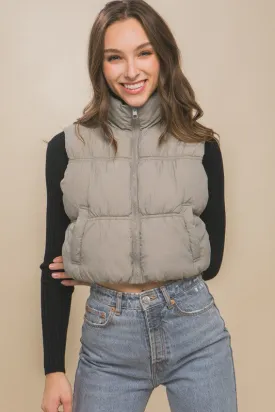 High Neck Puffer Vest - online exclusive