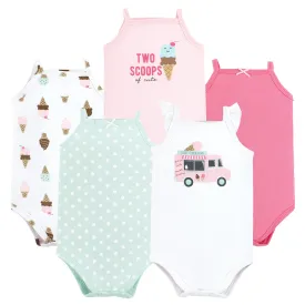 Hudson Baby Cotton Sleeveless Bodysuits, Girl Ice Cream Truck