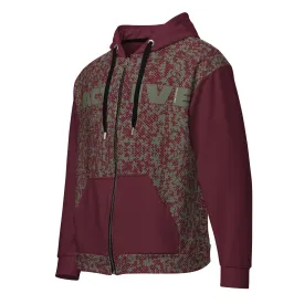 Humble Sportswear™ Men's Burgundy Active Zip Hoodie