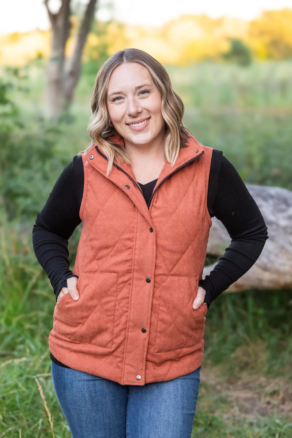 IN STOCK Corduroy Vest - Pumpkin