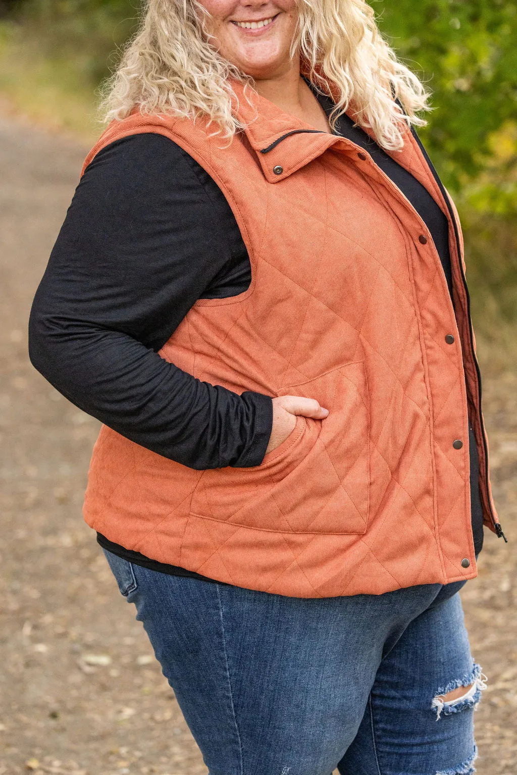 IN STOCK Corduroy Vest - Pumpkin