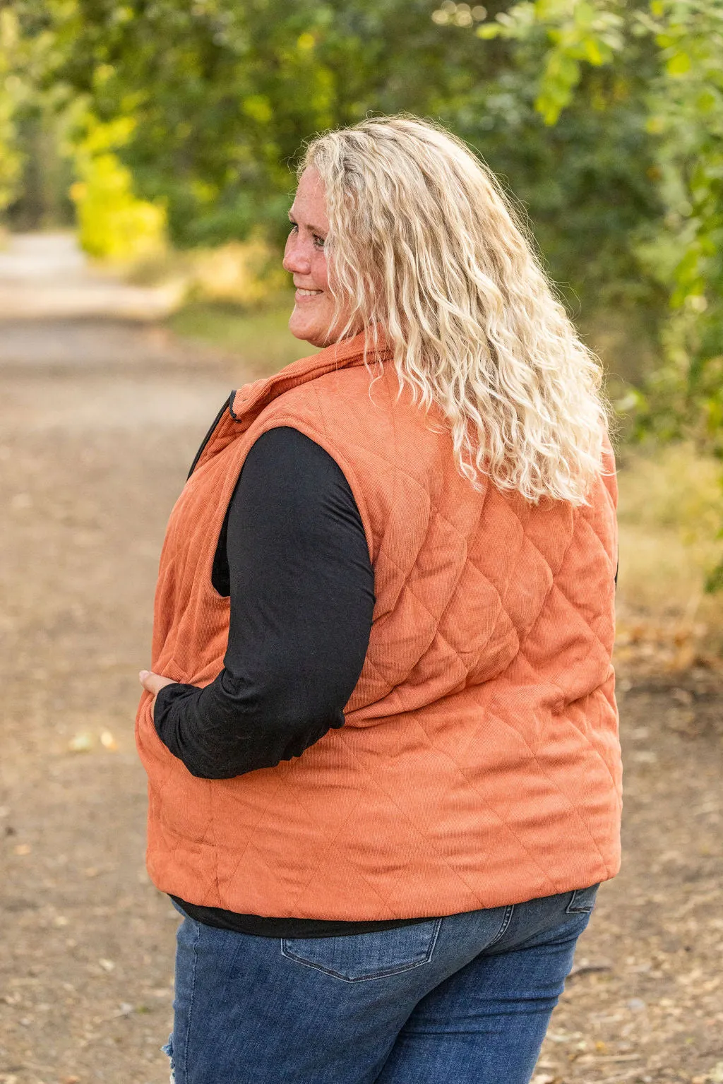 IN STOCK Corduroy Vest - Pumpkin