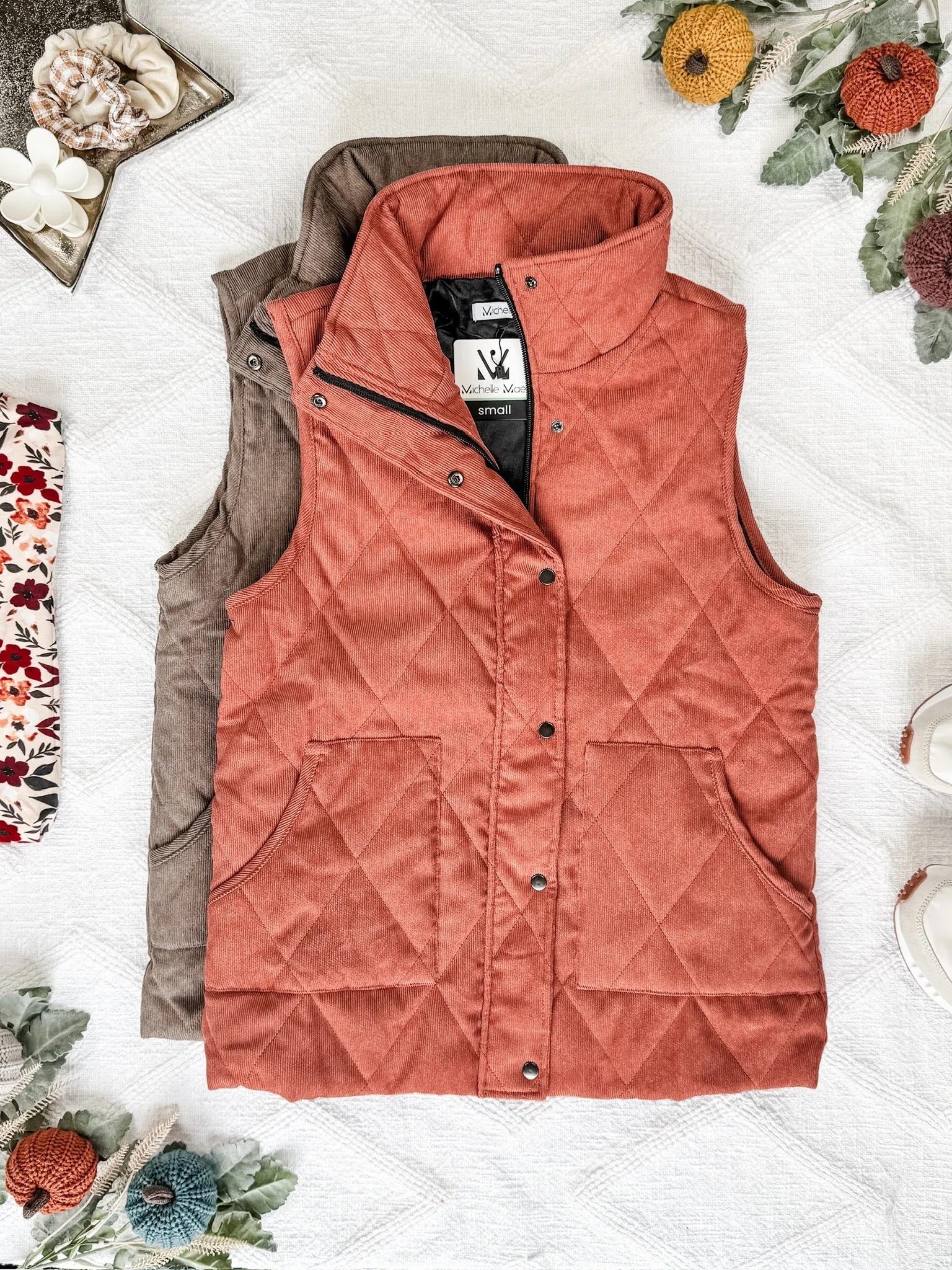 IN STOCK Corduroy Vest - Pumpkin