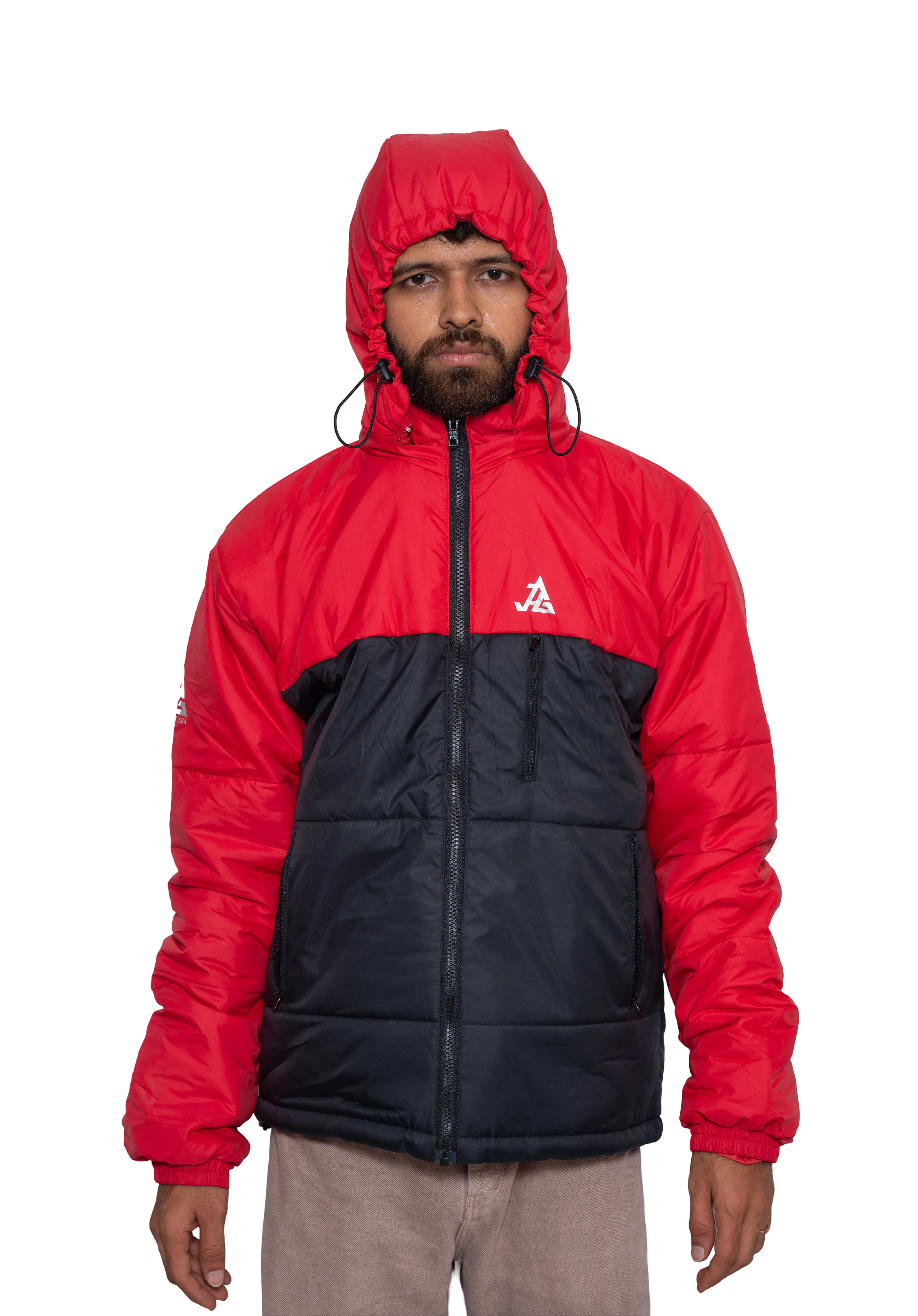 JAG Zanskar Series Ultra Light Minus 5 Quilted Jacket | Polyfill Jacket | Puffer Jacket | Black - Red