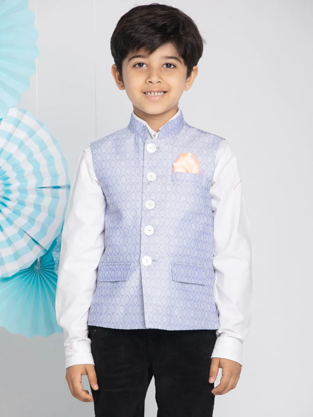 Jashvi Boys Lavender Nehru Jacket