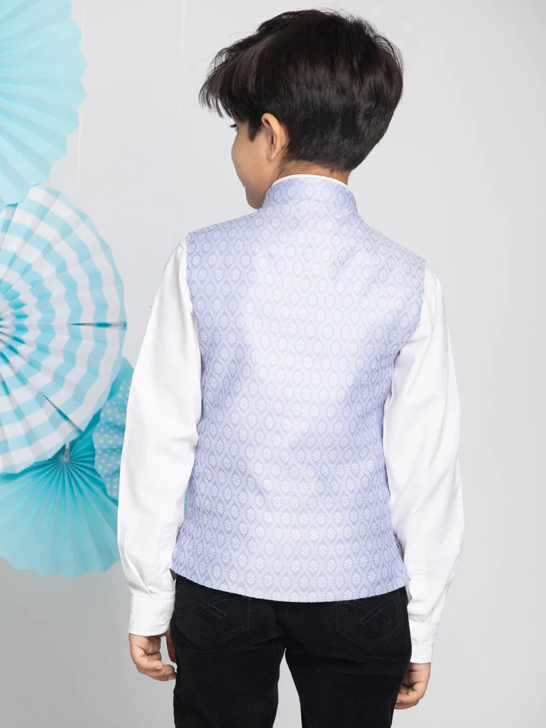 Jashvi Boys Lavender Nehru Jacket