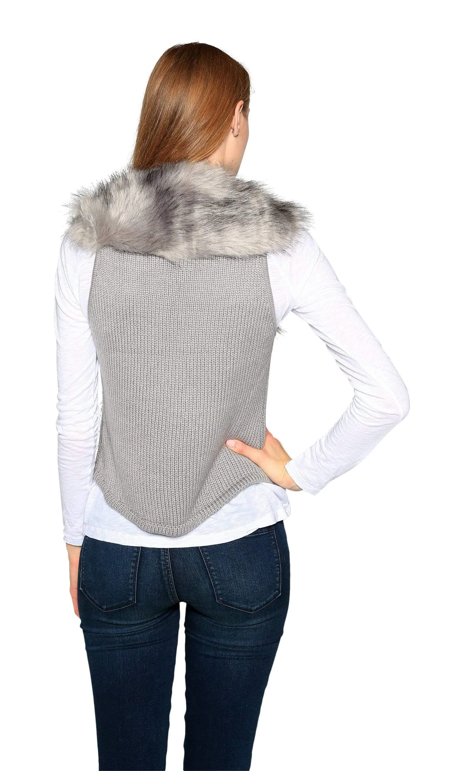 Love Token Alexandra Faux Fur Front Vest