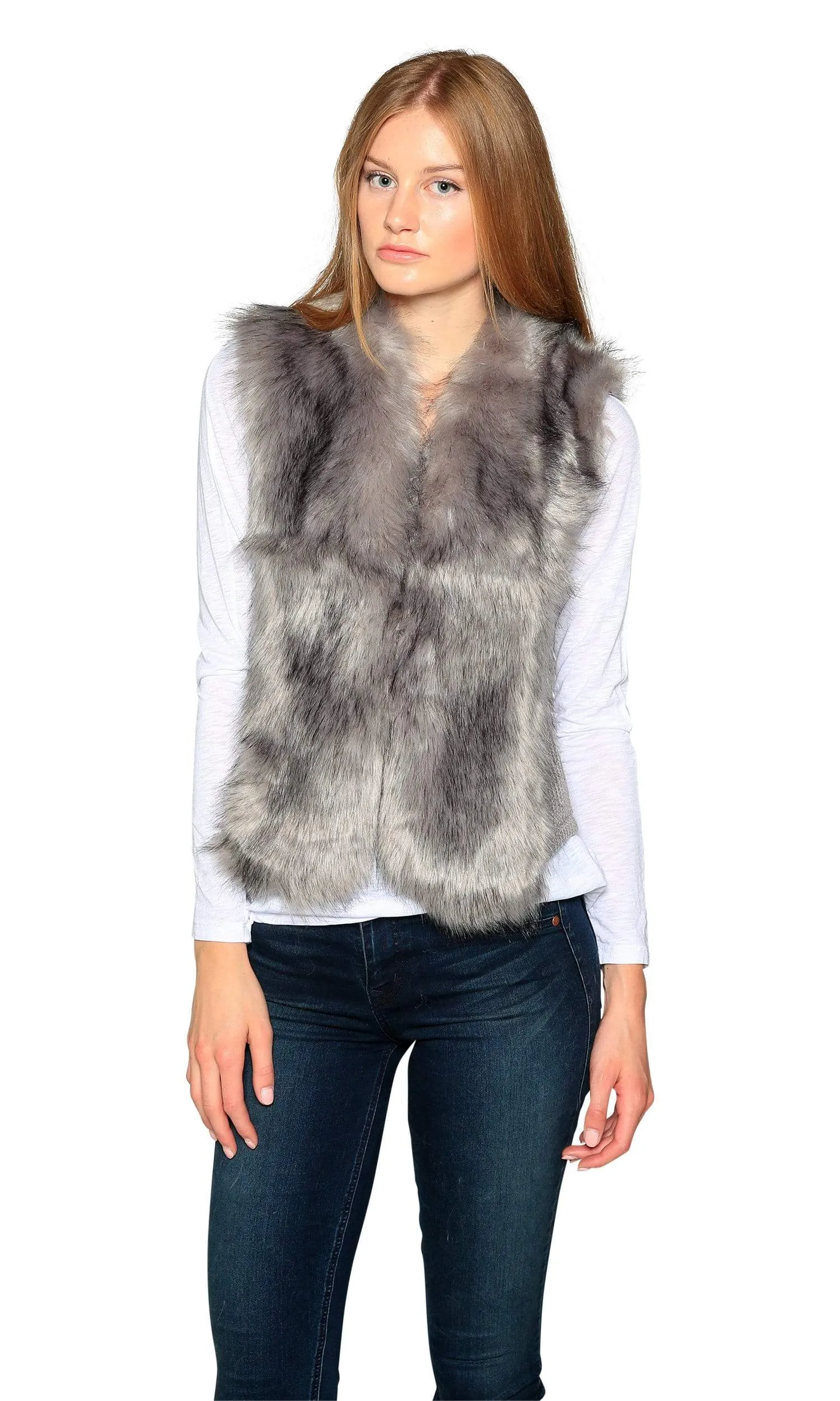 Love Token Alexandra Faux Fur Front Vest