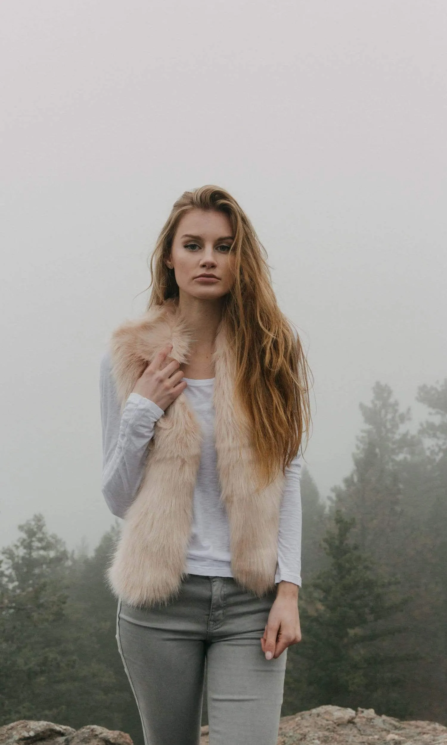 Love Token Alexandra Faux Fur Front Vest