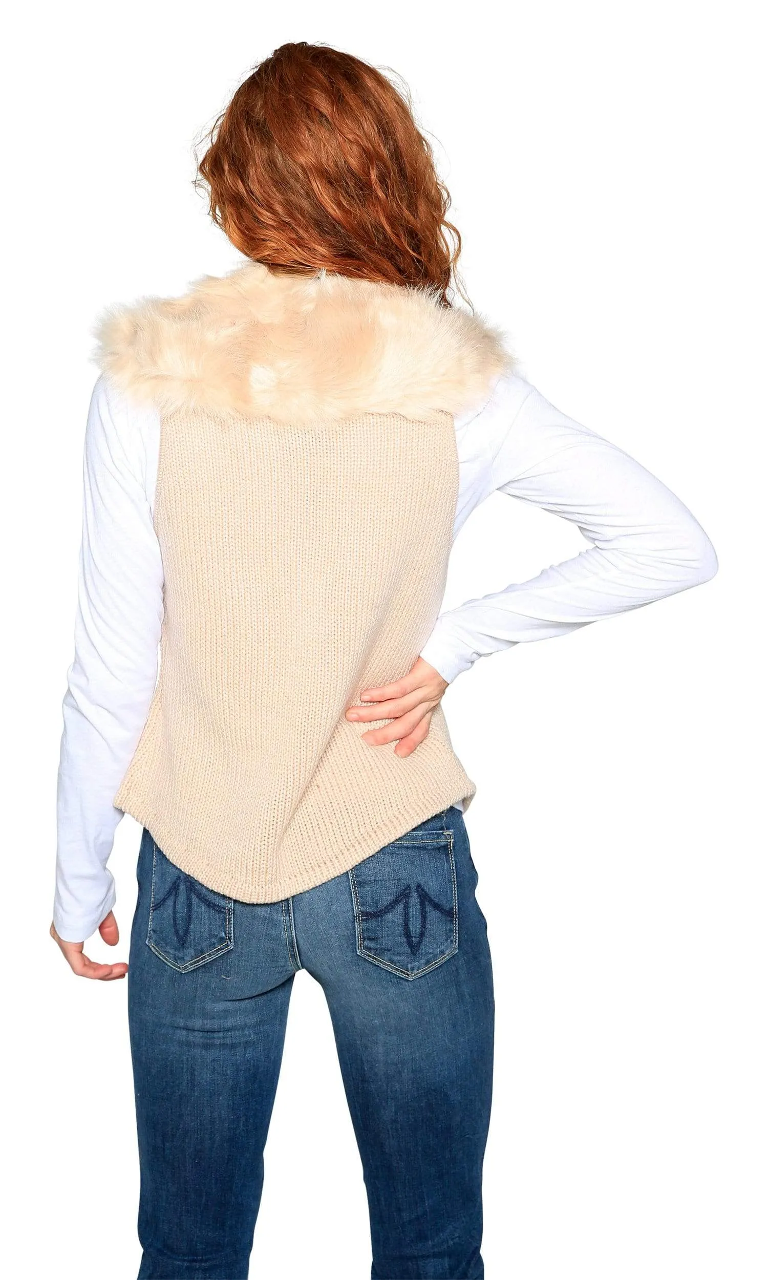 Love Token Alexandra Faux Fur Front Vest