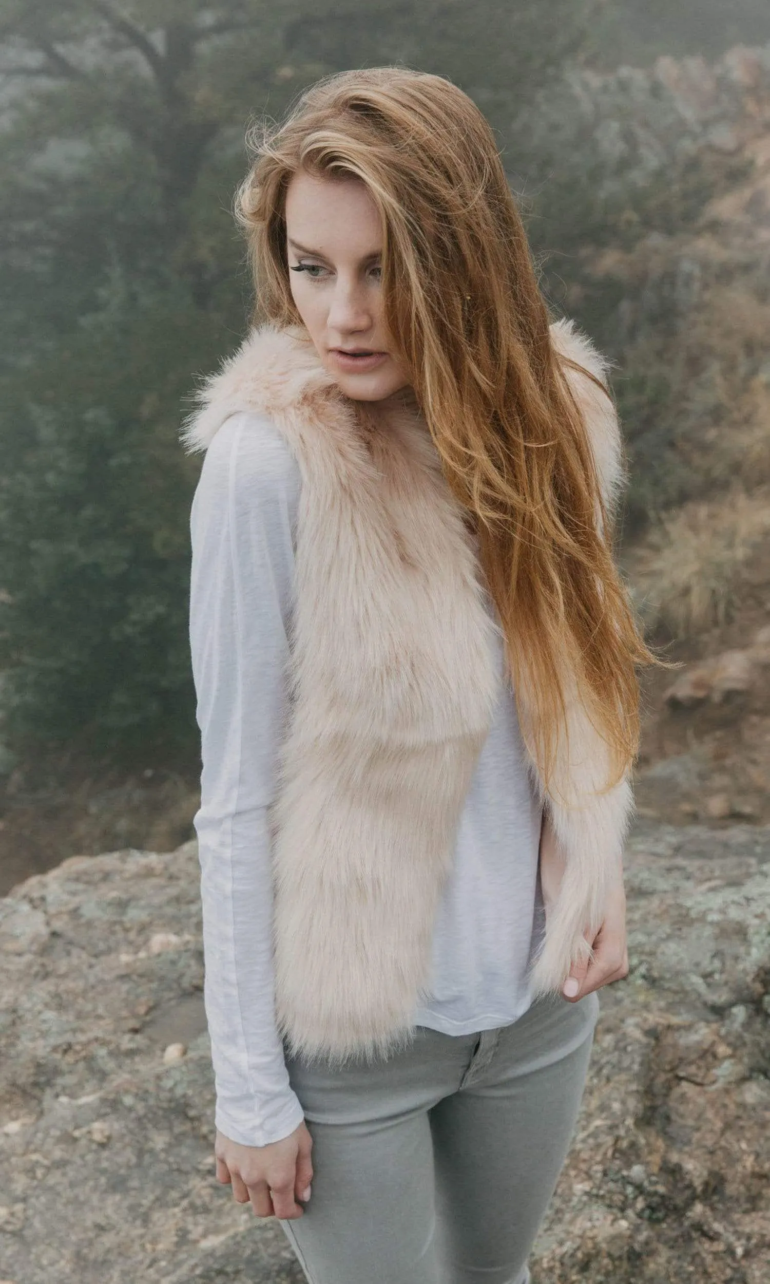 Love Token Alexandra Faux Fur Front Vest