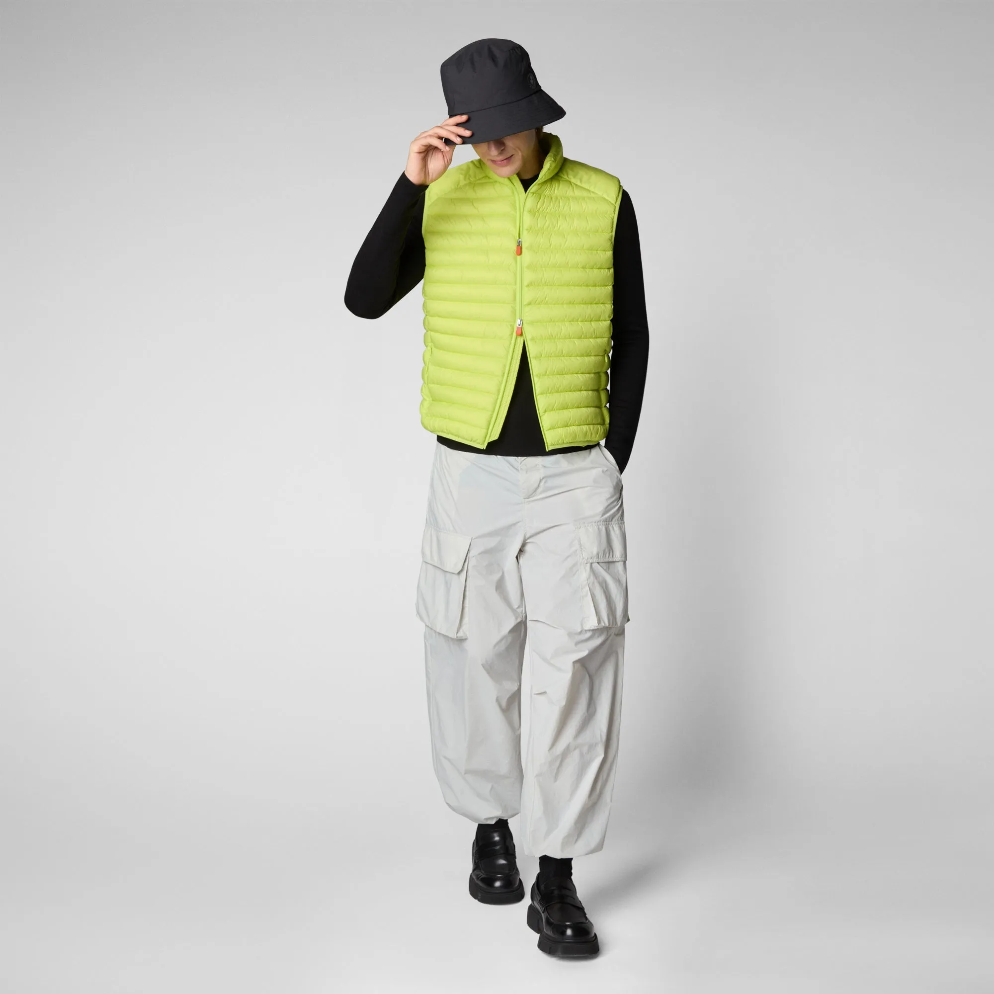 Adams Premium Lichen Green Puffer Vest for Men