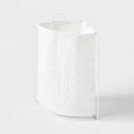 New - Quilted Collapsible Corner Hamper White - Pillowfort