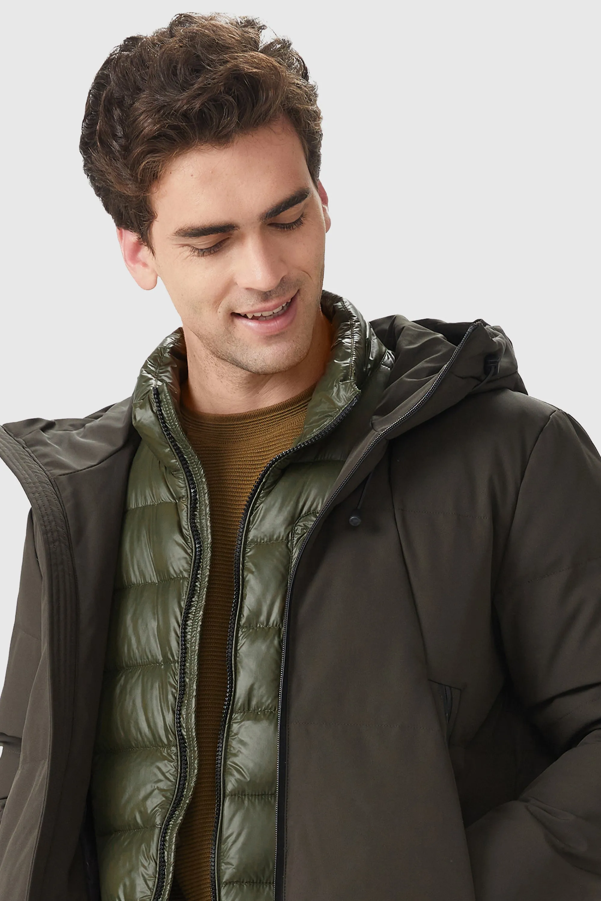 Packable Winter Vest with Stand Collar