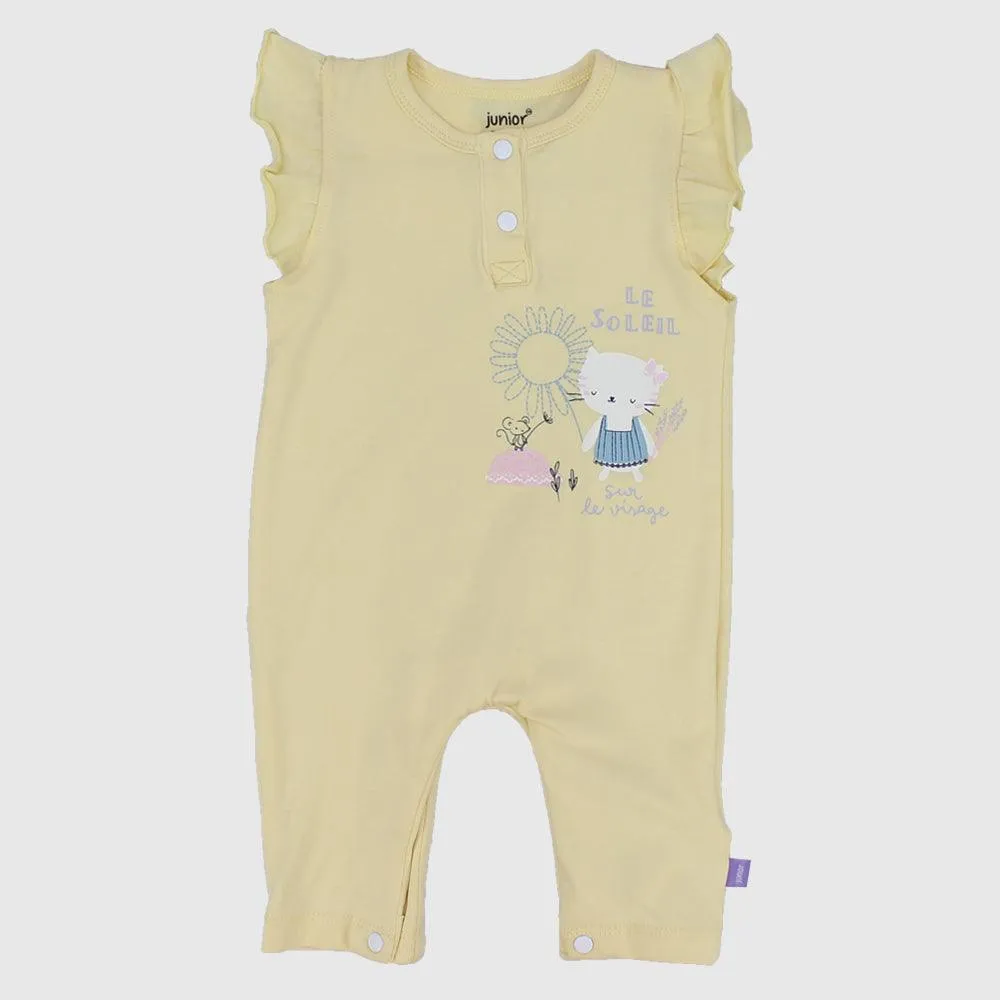 "Le Soleil Sur Le Visage" Sleeveless Footless Onesie