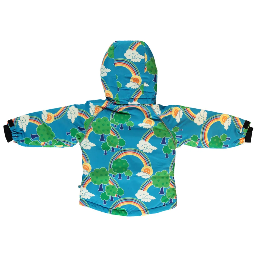 Rainbow Landscape Winter Jacket in Blue - 1 Left Size 11-12 years