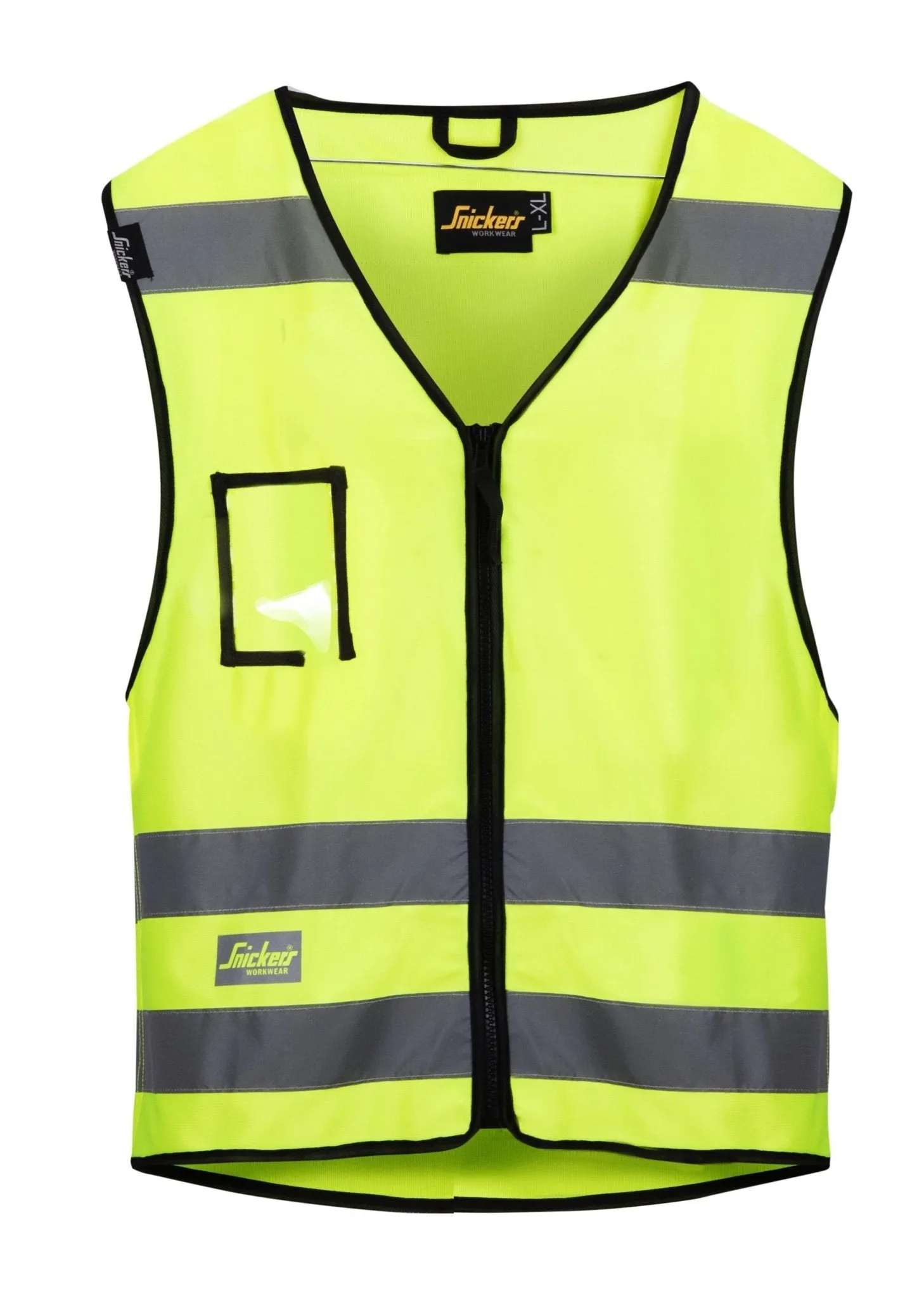 Snickers Hi Vis Zipped Vest Class 2 (Multi Pockets) -9153