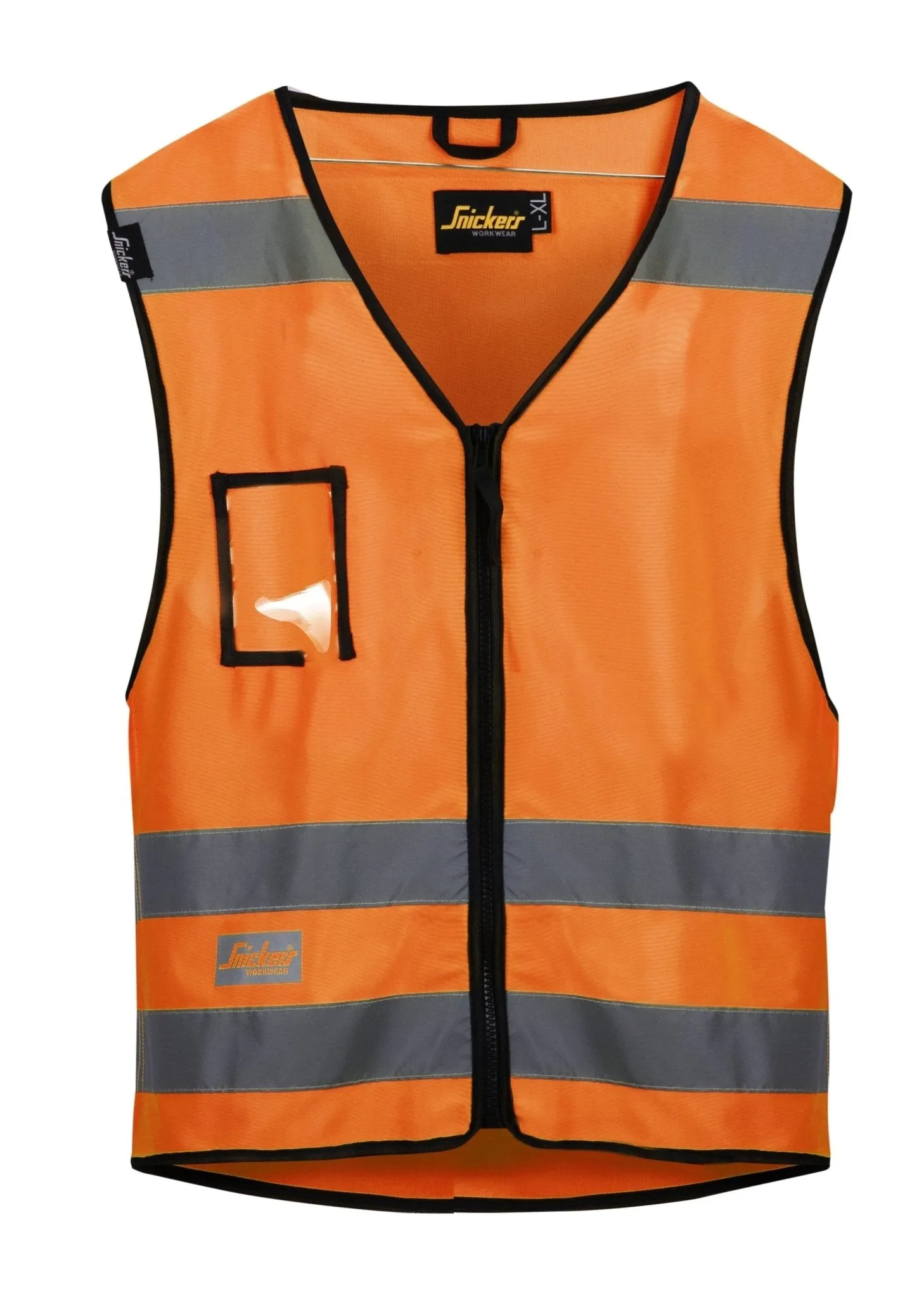 Snickers Hi Vis Zipped Vest Class 2 (Multi Pockets) -9153