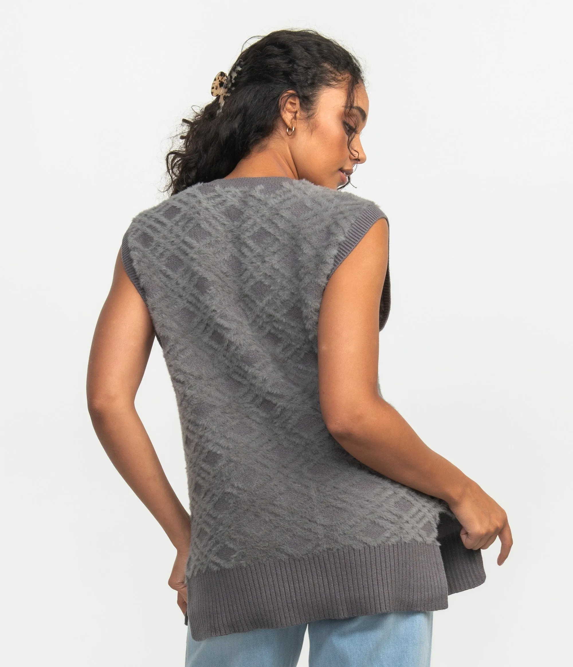 Sweater Vest - Washed Charcoal