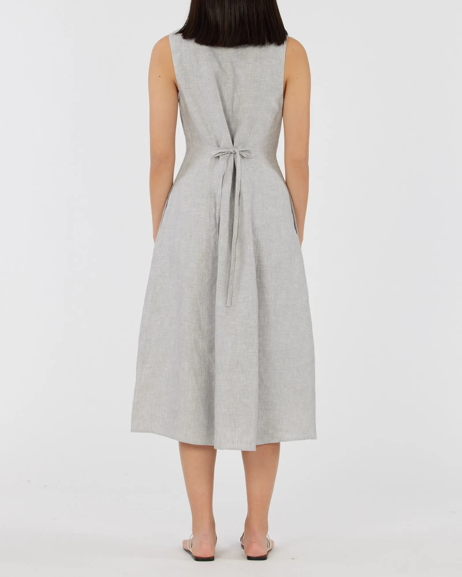 Vento Linen Dress - Cloud