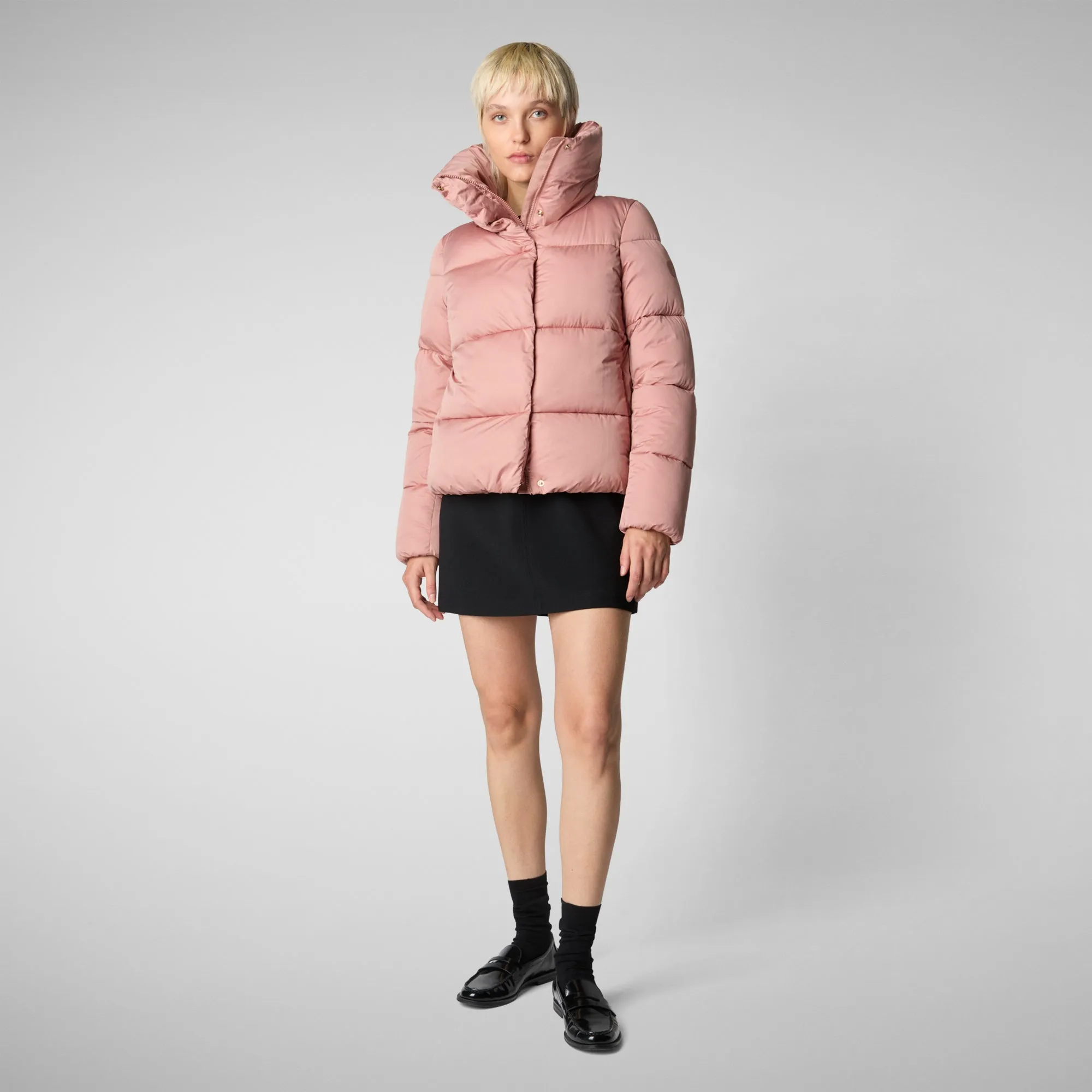 Women's animal free Puffer jacket Felicity in MISTY ROSE