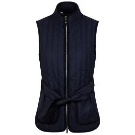 Womens Scout Quilted Travel Vest With Tie Navy - AW24