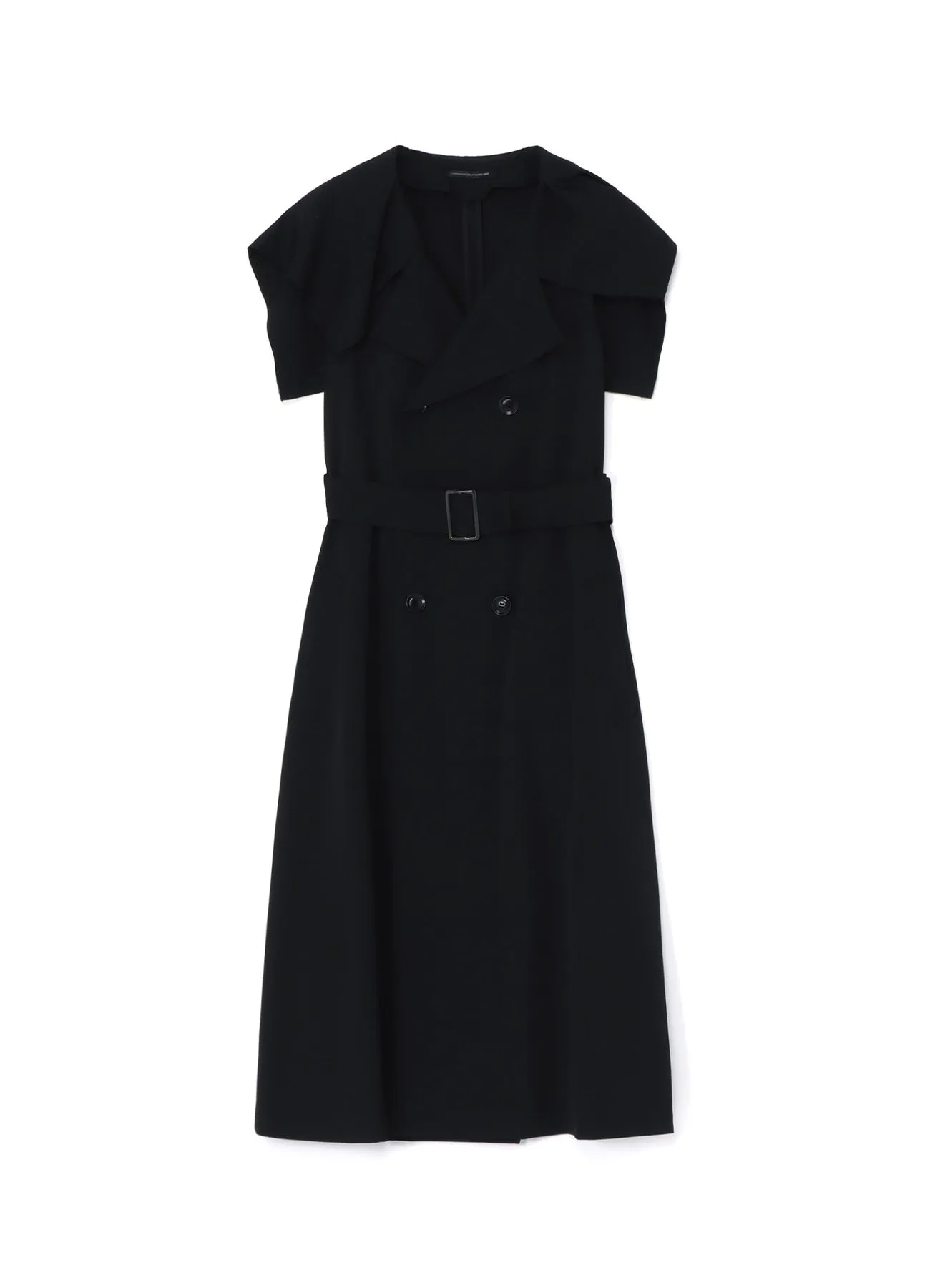 WOOL GABARDINE SAILOR COLLAR COAT