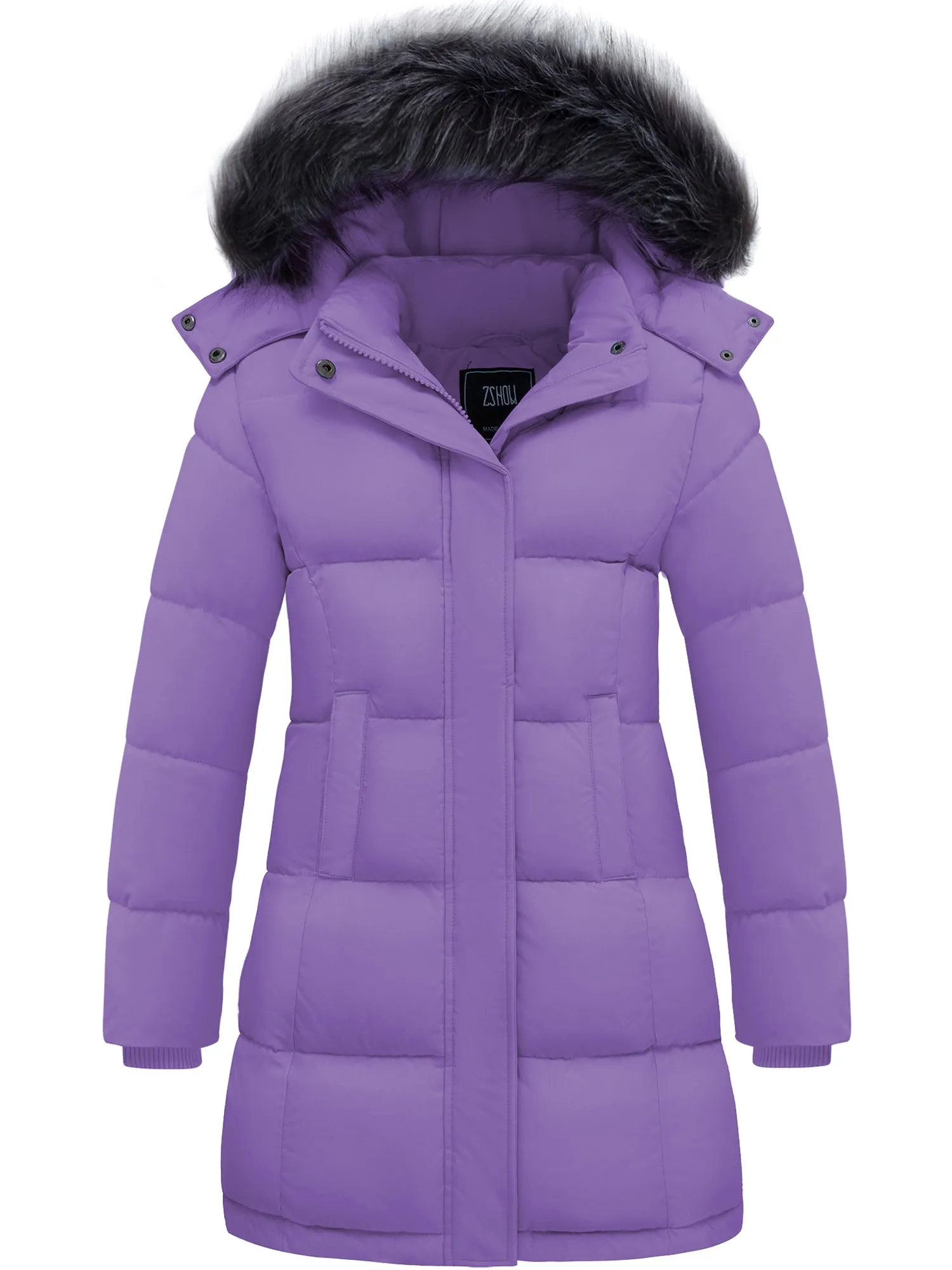 ZSHOW Girls' Winter Coat Warm Winter Parka Jacket Removable Hooded Insulated Puffer Jacket